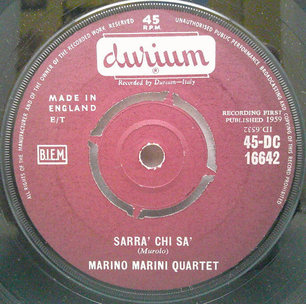 Marino Marini Quartet - Sarra' Chi Sa' (7")