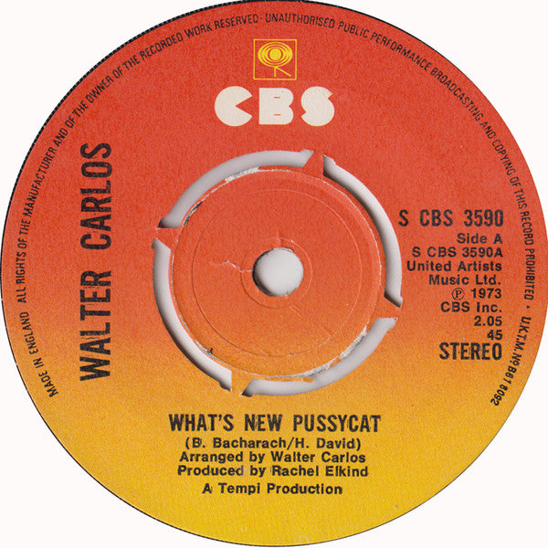 Walter Carlos - What's New Pussycat? (7")