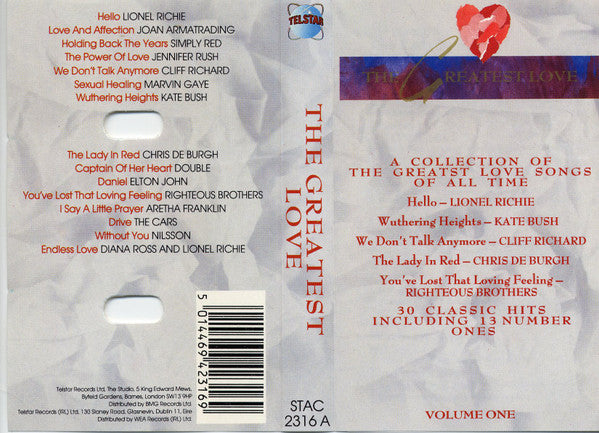 Various - The Greatest Love (2xCass, Comp, Gre)