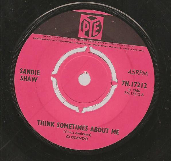 Sandie Shaw - Think Sometimes About Me (7", Single)