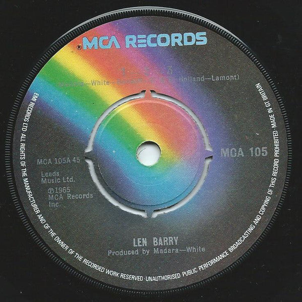 Len Barry - 1-2-3 (7", RE)