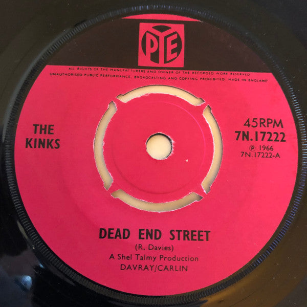 The Kinks - Dead End Street (7", Single, Pus)