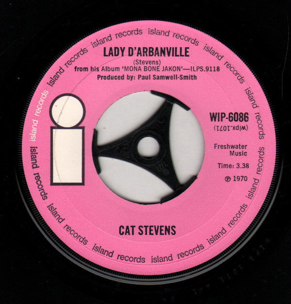 Cat Stevens - Lady D'Arbanville (7", Single)