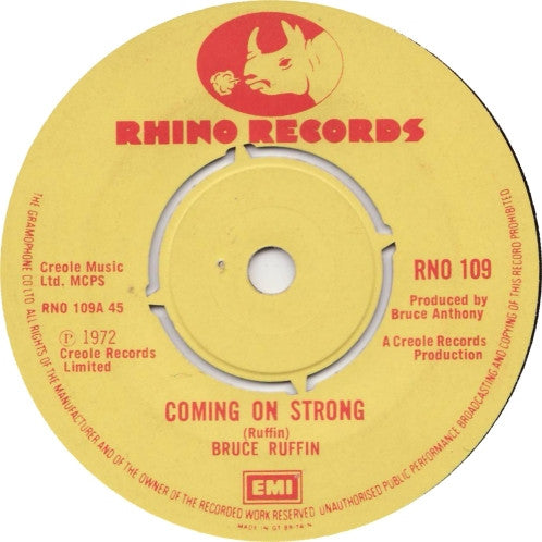 Bruce Ruffin - Coming On Strong (7", Single)