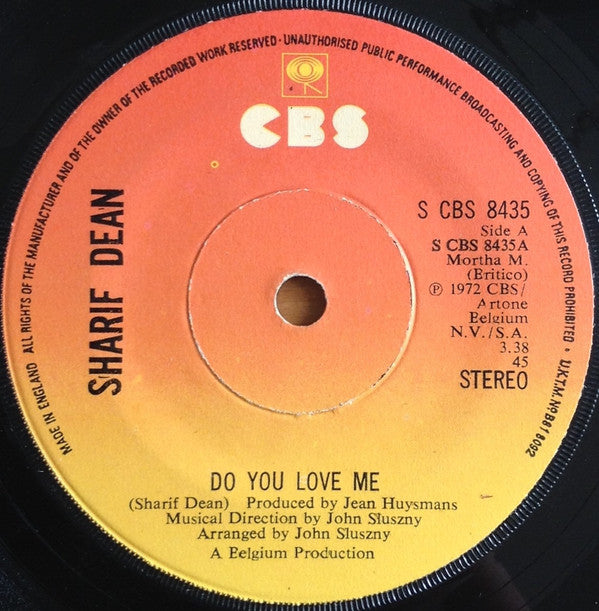 Sharif Dean - Do You Love Me (7", Single, Sol)