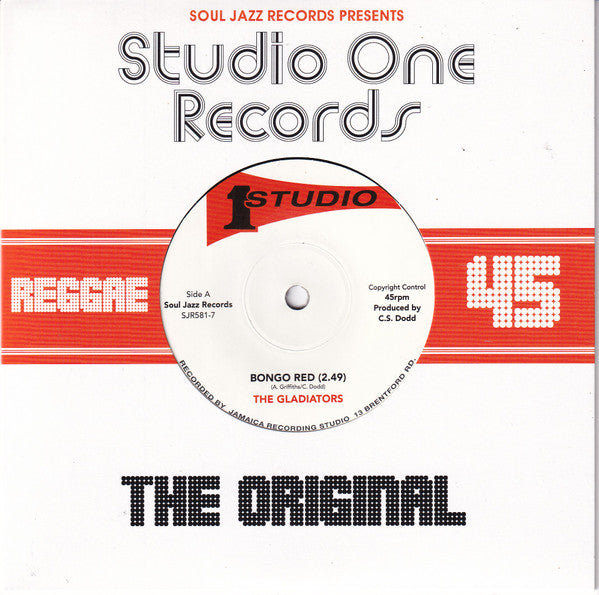 The Gladiators - Bongo Red (7", Single, RE)