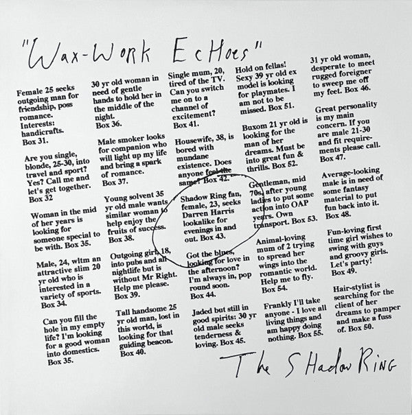 The Shadow Ring - Wax-Work Echoes (LP, Album)