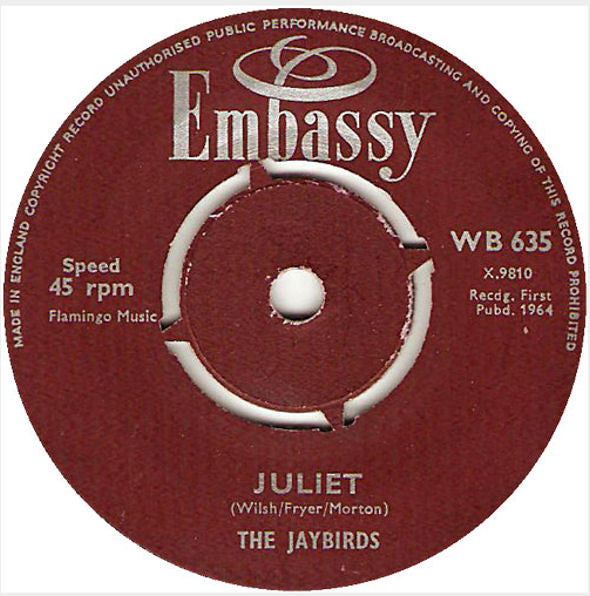 The Jaybirds - Juliet (7", Single)