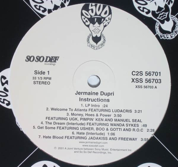 Jermaine Dupri - Instructions (2xLP, Album, Promo, Edi)