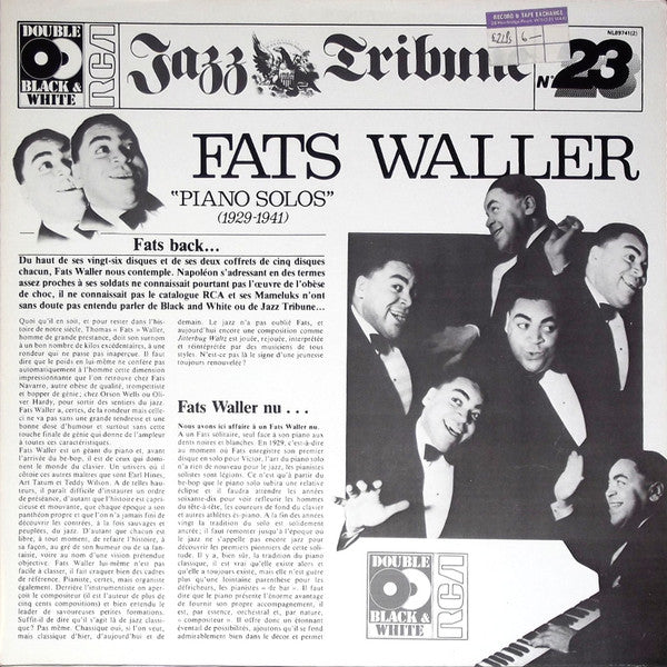 Fats Waller - Piano Solos 1929-1941 (2xLP, Comp, Mono, RE)
