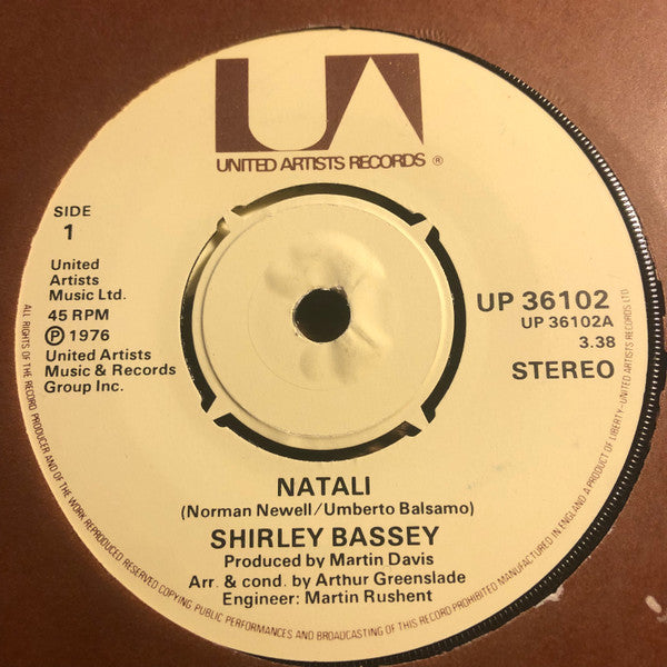 Shirley Bassey - Natali (7", Single)