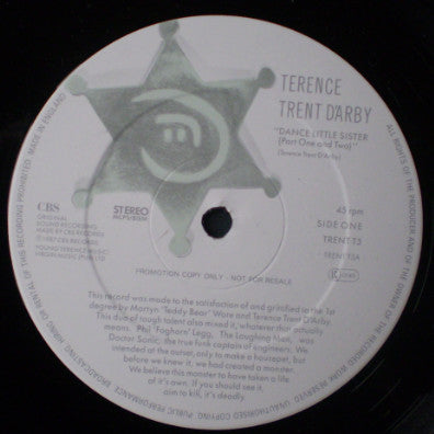 Terence Trent D'Arby - Dance Little Sister (12", Promo)