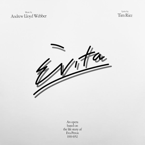 Andrew Lloyd Webber And Tim Rice - Evita (LP, Album, Ltd, RE, RP, Whi)