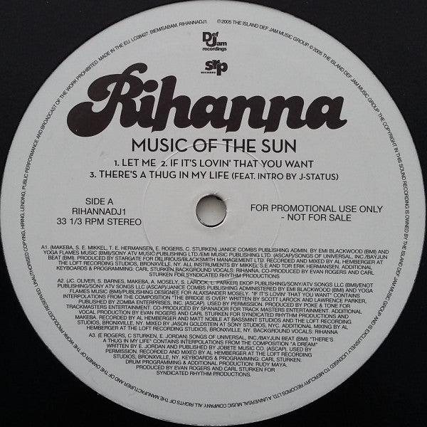 Rihanna - Music Of The Sun (Album Sampler) (12", Promo, Smplr)