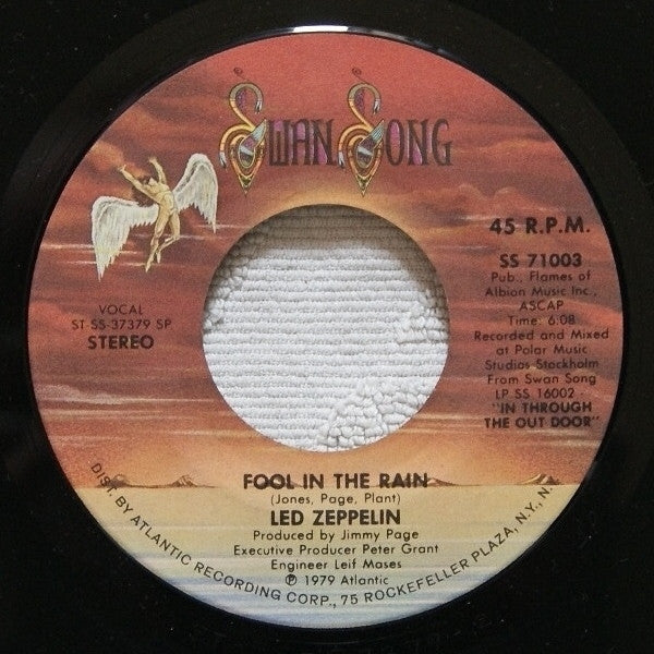 Led Zeppelin - Fool In The Rain (7", Single, Spe)