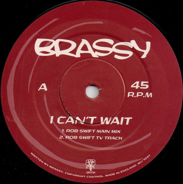 Brassy - I Can't Wait (12", Single)