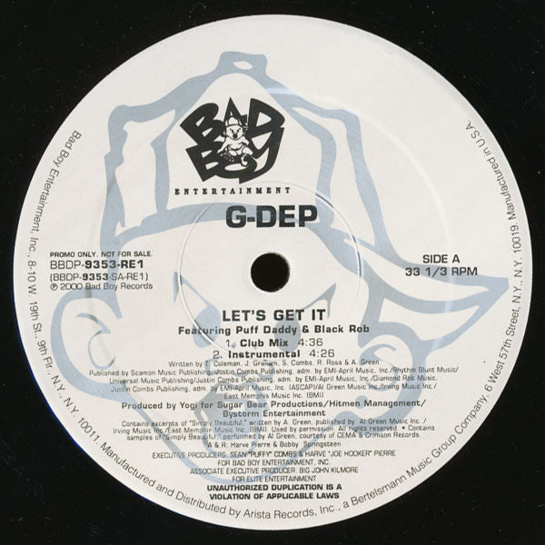 G-Dep - Let's Get It (12", Promo)