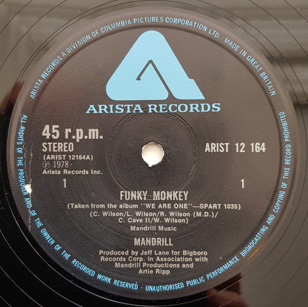 Mandrill - Funky Monkey (12", Single)