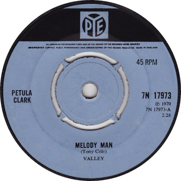 Petula Clark - Melody Man (7", Single)