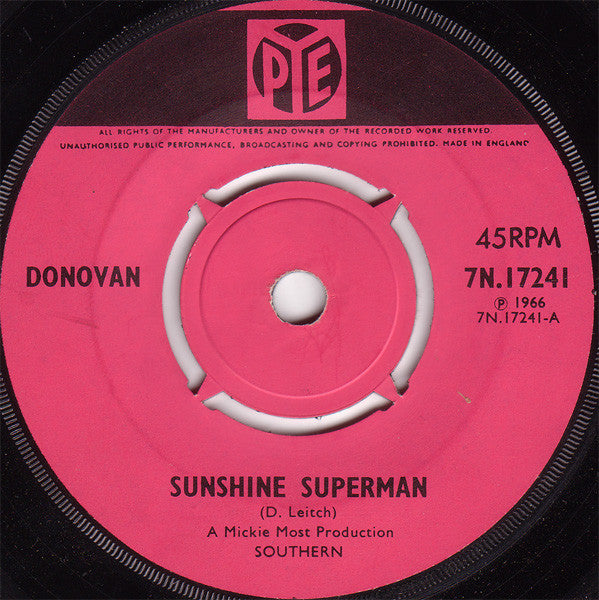 Donovan - Sunshine Superman (7", Single, 4-p)