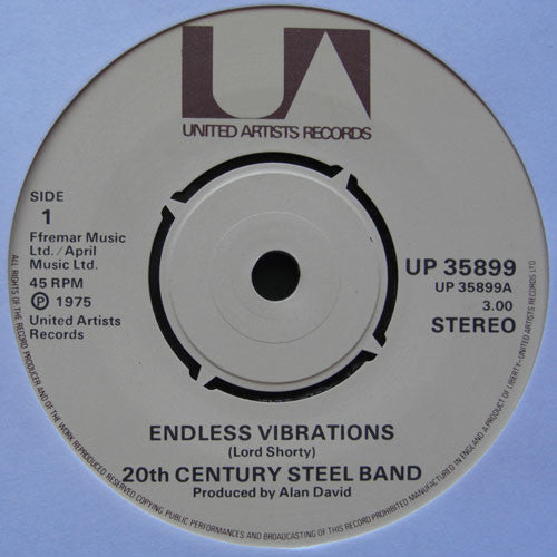 20th Century Steel Band - Endless Vibrations (7", Single)
