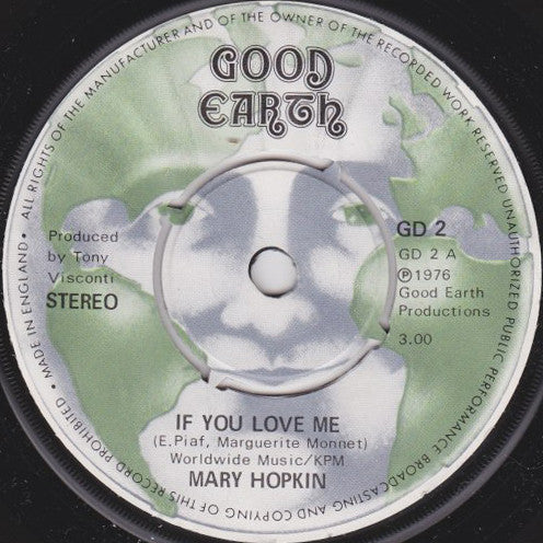 Mary Hopkin - If You Love Me (7", Single)