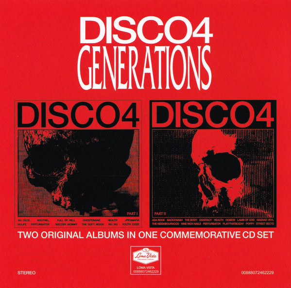 HEALTH (2) - Disco4 Generations (CD, Album + CD, Album + Comp, RE)