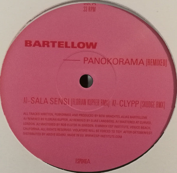 Bartellow - Panokorama (Remixed) (12", EP)