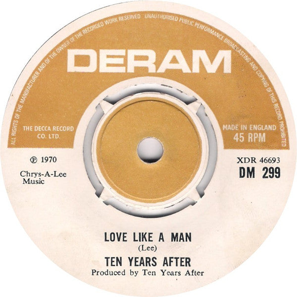 Ten Years After - Love Like A Man (7", Single)