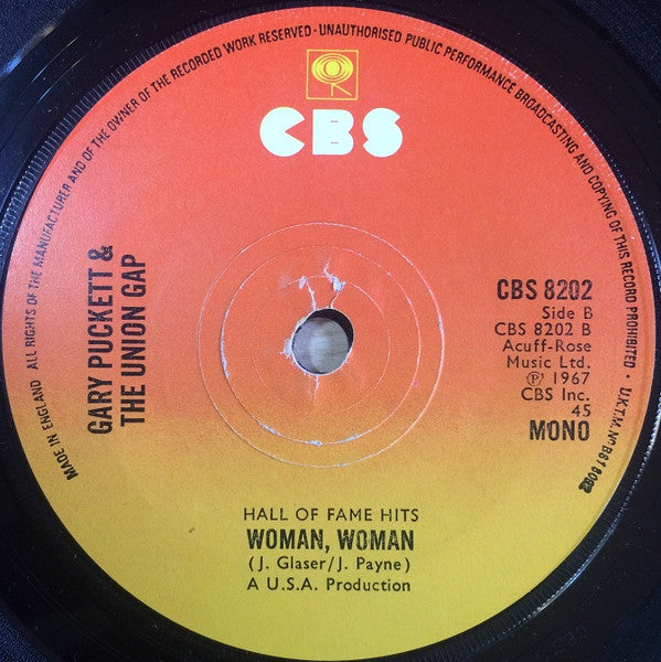 Gary Puckett And The Union Gap* - Young Girl (7", Single, Pap)