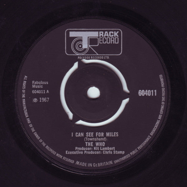 The Who - I Can See For Miles (7", Single, 3-P)