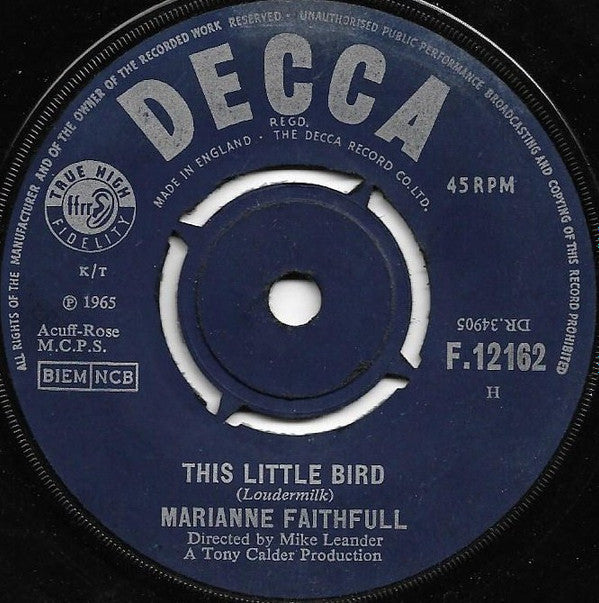 Marianne Faithfull - This Little Bird (7", Single)