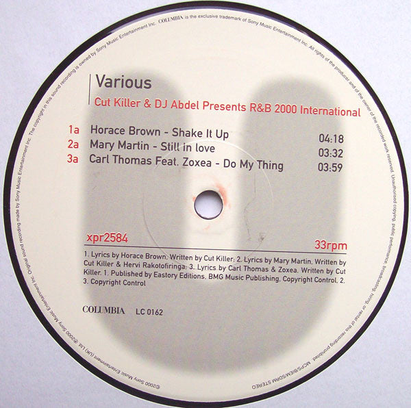 Cut Killer & DJ Abdel - R&B 2000 International (12", Promo)