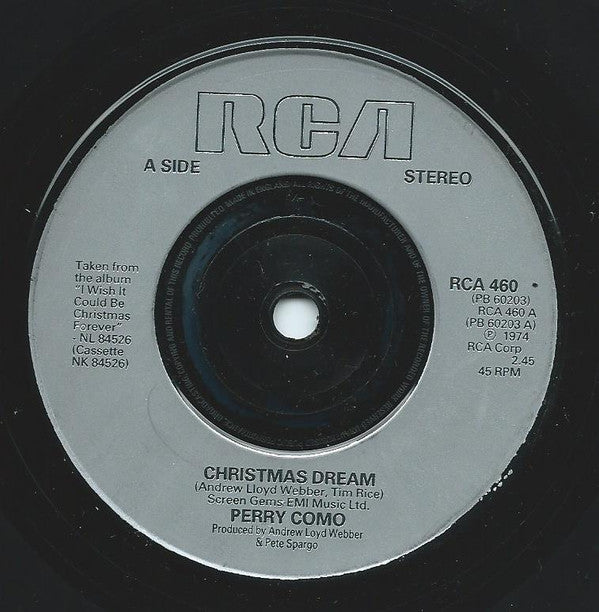 Perry Como - Christmas Dream (7", Single)