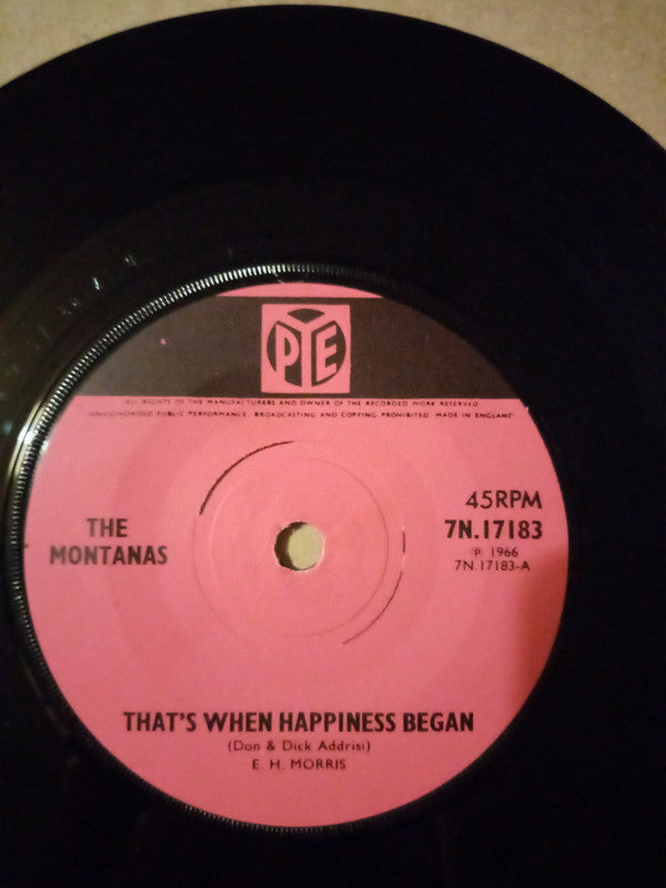 The Montanas* - That's When Happiness Began (7", Single, Sol)