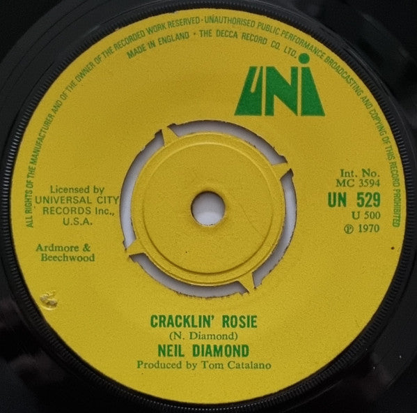 Neil Diamond - Cracklin' Rosie (7", Single)