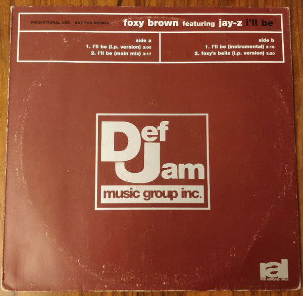 Foxy Brown Featuring Jay-Z - I'll Be (12", Promo)