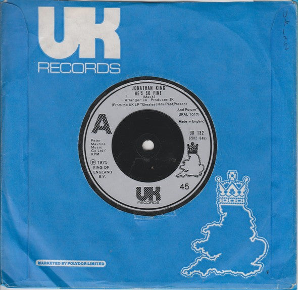 Jonathan King - He's So Fine (7")