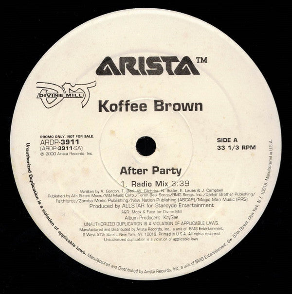 Koffee Brown - After Party (12", Promo)