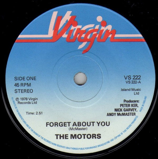 The Motors - Forget About You (7", Single)