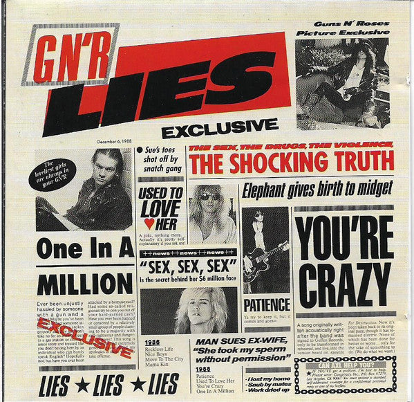 Guns N' Roses - G N' R Lies (CD, Album, RE)