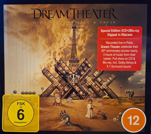 Dream Theater - Quarantième: Live À Paris (3xCD, Album, Dig + 2xBlu-ray, Multichannel, Dig + )
