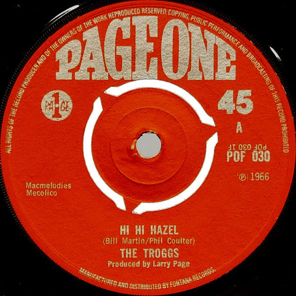 The Troggs - Hi Hi Hazel (7", Single)
