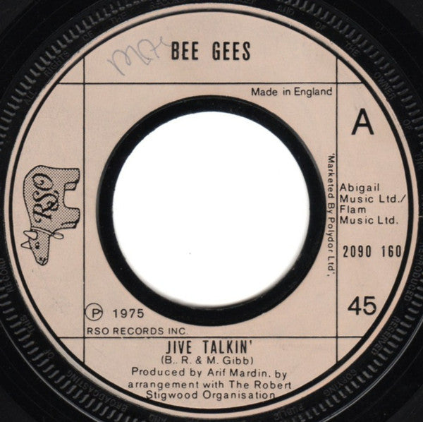 Bee Gees - Jive Talkin' (7", Single, Lar)