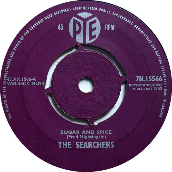 The Searchers - Sugar And Spice (7", Single, Plu)