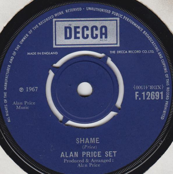 Alan Price Set* - Shame (7")