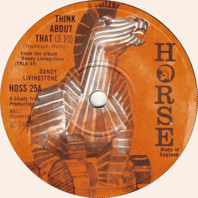 Dandy Livingstone - Think About That (7", Single, Sol)