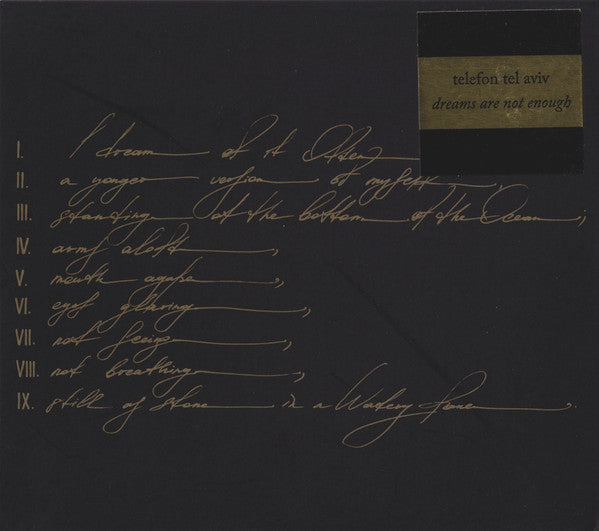 Telefon Tel Aviv - Dreams Are Not Enough (CD, Album)