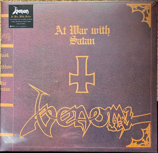 Venom (8) - At War With Satan (LP, Album, Gol)