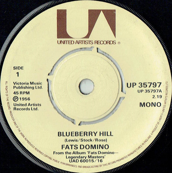 Fats Domino - Blueberry Hill (7", Single, Mono, Pus)